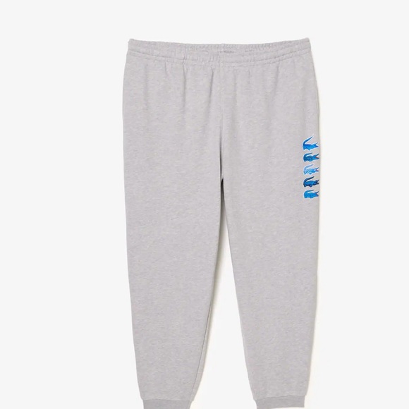 NWT Lacoste Big Fit Printed Sweatpants BIG &TALL Size4XLB Gray